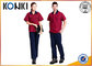 Durable Custom Professional Work Uniforms in red color for engineers supplier