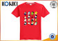 Pattern Custom Screen Printed T Shirts , Deep Round Neck T Shirt Men supplier