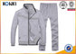 Grey Custom Sports Uniforms , Sports Team Apparel With Zipper Closure supplier