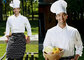 Side Open Chef Cook Uniforms White Color Long Sleeve For Men supplier