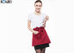 Woven Cotton Cute Cooking Aprons , Short Red Apron For Men And Women supplier