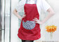 Contrast Color Custom Embroidered Aprons Working Cooking For Coffee Shop supplier