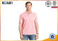 Mature Custom Mens Polo Shirts Grey Color / Pink Color Dri Fit Polo Shirts supplier