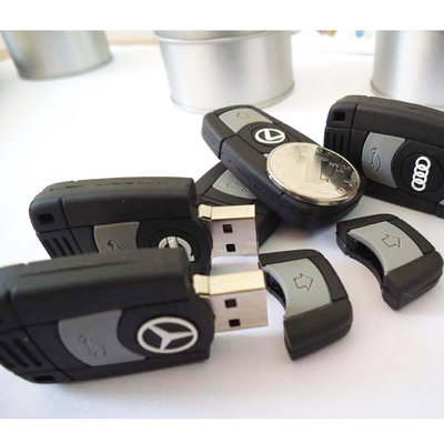 Car Key Customized USB Flash Drive, 16GB Soft PVC USB Memory Stick