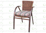 Outdoor Dining Chairs Bamboo Liked Aluminum Outdoor Resin Wicker Chair