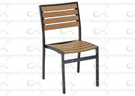 Outdoor Dining Chair with Arm Polywood Aluminum Frame Ideal for Restaurant