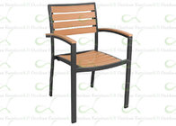 Outdoor Dining Chair with Arm Polywood Aluminum Frame Ideal for Restaurant