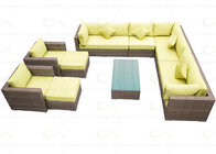 Outdoor Sofa Furniture 9-pieces Sectional Rattan Sofa Lounge Sets Garden Couch