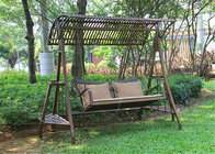 2-Seats Casual Garden Wicker Swing Outdoor Metal Furniture Swing Chair