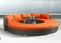 Outdoor Sofa Furniture Round Shape Modular Sofa 5-Piece Set Seating Central Table