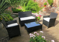 Outdoor Sofa Furniture Outside Patio Rattan/Wicker Seating Sofa Set of Black Woven