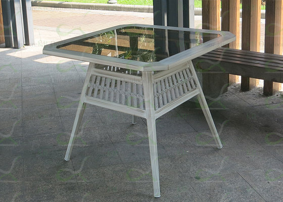 Patio Dining Tables Aluminum Outdoor Table for Patio & Garden Sets Grey