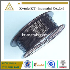 China BLACK Vinyl Coated Wire Rope Cable 1/16 - 3/32 , 7x7 supplier