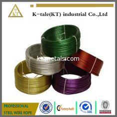 China Black Pvc Coated Stainless Steel Wire Rope , Loop Tie Wire supplier