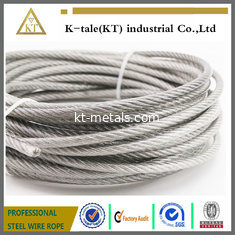 China AISI 304 316 7x19 ground wire Stainless Steel Wire Rope for external use supplier