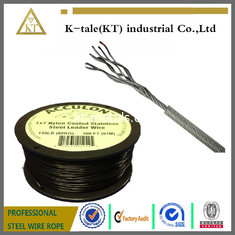 China hot sale in usa 0.9-2mm PA/PVC/Nylon coated stainless steel wire rope for equipment supplier
