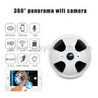360 degree panoramic fisheye wireless smoke detector hidden camera 360 degree spy-camera