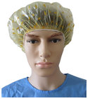 Disposable PE Shower Cap with Cherry Design in Yellow
