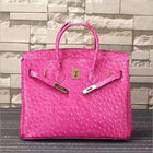 high quality  35cm beige women ostrich grain leather design bags top selling handbags L-RB4-17
