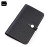 Hot sell nice quality black women designer wallets natural cowhide leather wallet passport wallet flat wallet HY-W02