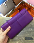 Hot sell high end quality purple women purse designer purse goatskin purse passport purse brand flat purse LR-P01