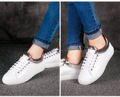 Brand design popular Sneakers black women cowskin Lace Up lovers shoes soft-soled comfortable sneakers HC-105