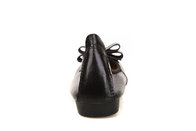 Factory direct sell women branded round toe shoes black genuine cowskin shoes with bow customized shoes BS-05