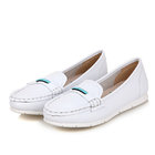 high quality pale blue slip-up leather shoes women cowhide loafers brand name shoes fashion loafers designer shoes BS-L1