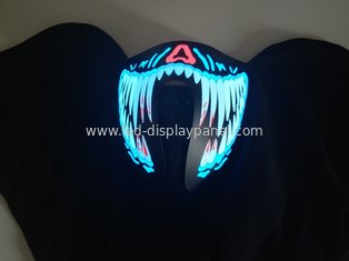 China Riding&amp;Snowboarding led Mask  Breathable Party decoration flashing el panel sound activated Rave Mask Scary monsterteeth supplier
