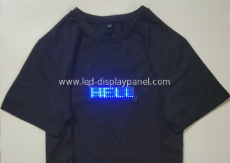 China high light flashing Hip Hop street led t-shirt  wearable mini  led message display T-shirt for party or bar pop led gift supplier