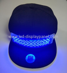 China wholesale advertising LED gift rechargeable LED message cap  for promotional LED  Light up bluetooth hat setup by phone supplier