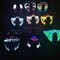 Ledes Party Holiday or other festival Voice activated Breathable light up music led/el mask for Parties Fashion Mask supplier