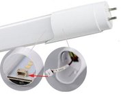 UL/CUL/CE/ROHS 60cm 2ft 9W All-plastic LED driver replaceable tube light 90pcs LED