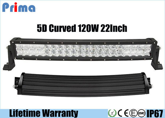China 8400LM 120W 22 Inch Curved LED Light Bar IP67 Waterproof 5D Reflector Light Bar For Jeep Wranger supplier