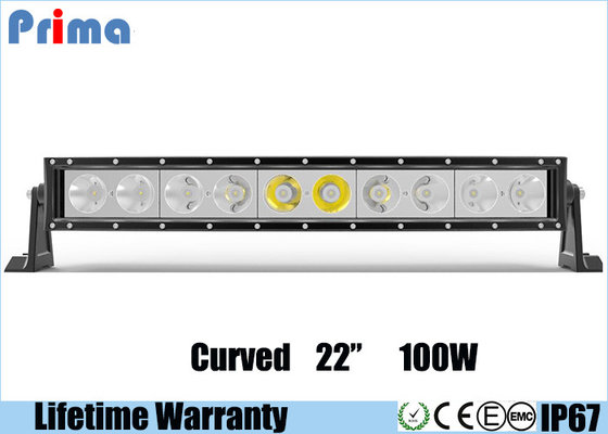 China Single Row 22 Inch Cree Curved LED Light Bar 100W High Power Cool White 6000K Jeep Roof Bar supplier
