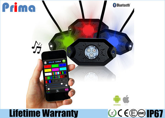 China Multicolor RGB LED Rock Light Kits Bluetooth Control for JEEP Off Road supplier
