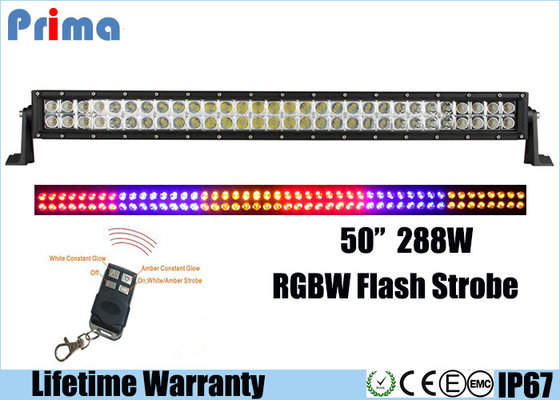China 288W 50 Inch Remote Control LED Light Bar , 25920 Lumen RGB Light Bar supplier