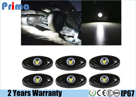 China Led Rock Lights Kit 6 Pods 9W Underbody Glow Led Lights For Jeep Truck Car Off Road ATV SUV Boat White Waterproof supplier