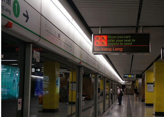 China Easy Maintenan Electronic Display Boards , Waterproof Passenger Message Board Signs supplier