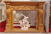 decorative natural beige marble fireplace surround,marble stone fireplace