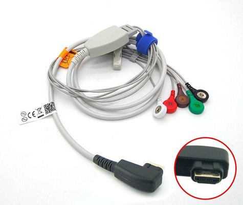 China 5 Leads HDMI Patient Cable for DMS300-3A, DMS300-4A Holter, AHA/Snap 19pin supplier