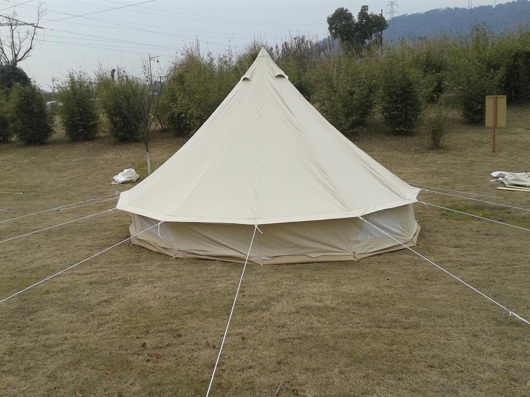 4M canvas bell tent for family outdoor camping