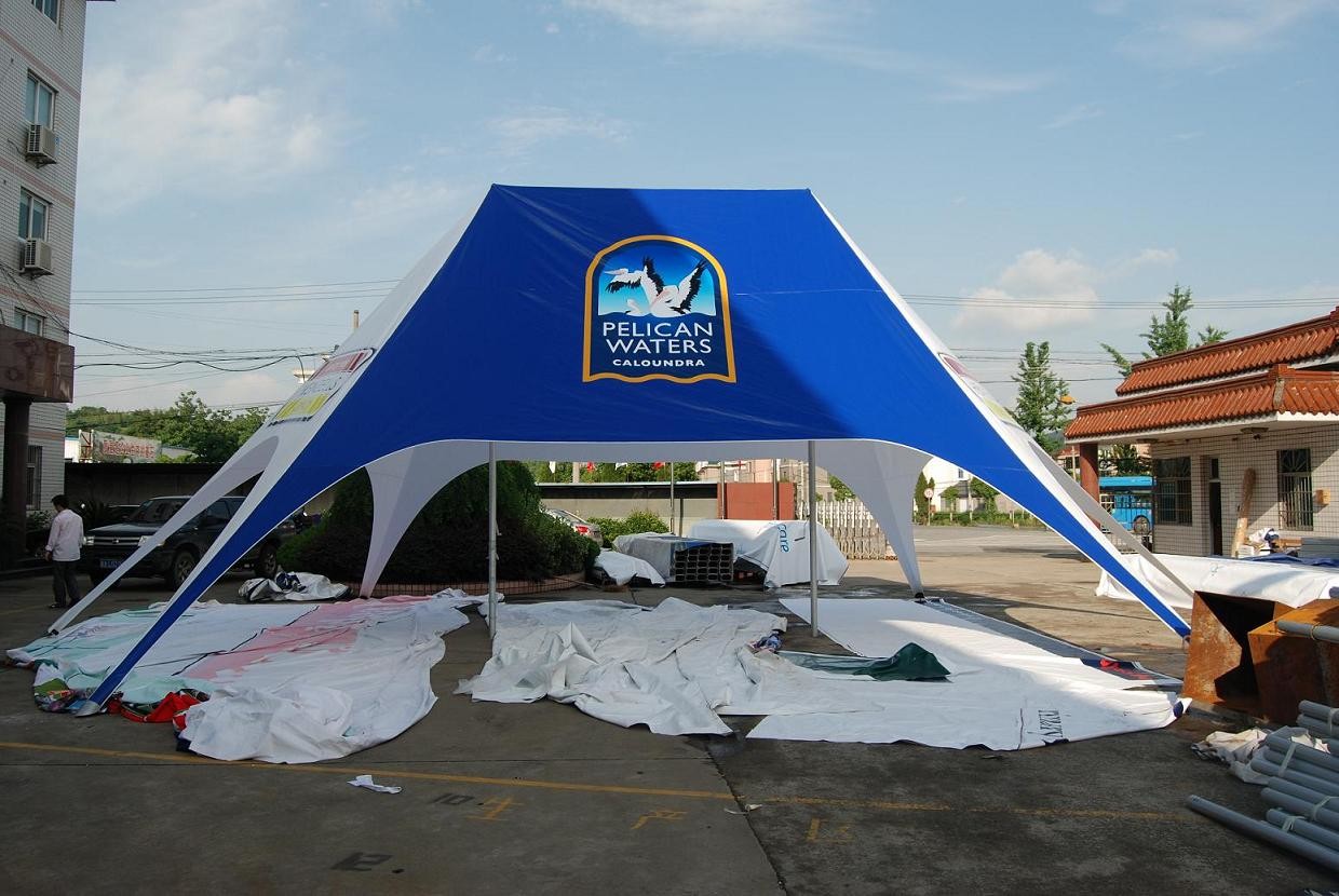 double peak star tent