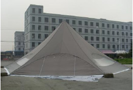16m single peak star tent polyester coating with door and windows,side wall