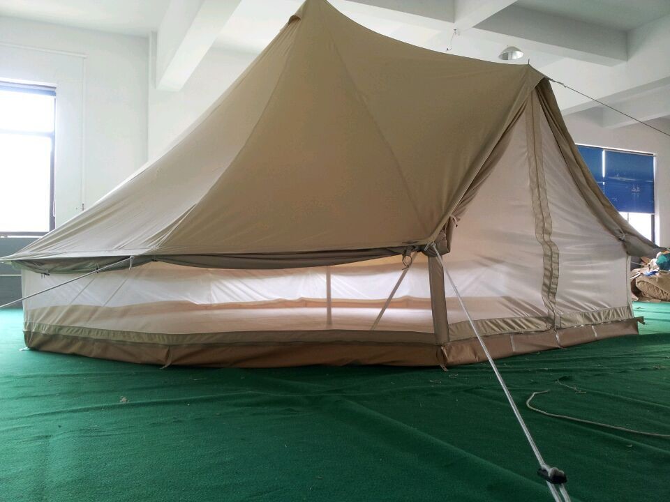 4M Ultimate Pro mesh bell tent cotton canvas,waterproof,zipper in ground sheet,350gsm cotton canvas