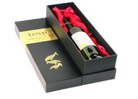 sliding drawer gift wine box   one bottle wine paper box with ribbon