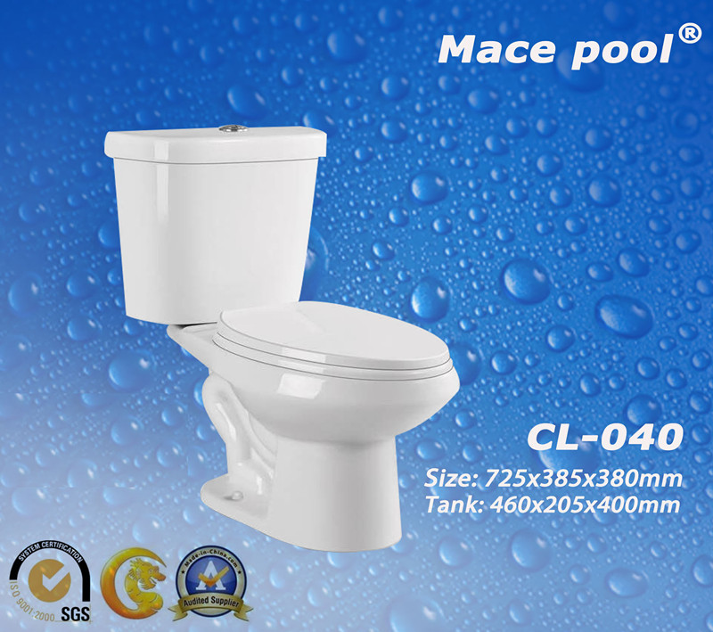 Economic Water Closet Siphonic Two Piece Water Closet (CL-040)