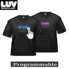 Logo Bright Animation Sound Active Patch Light Tee Led Shirt For Man