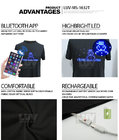 New programmable LED message T shirt for DJ club wireless bluetooth app control