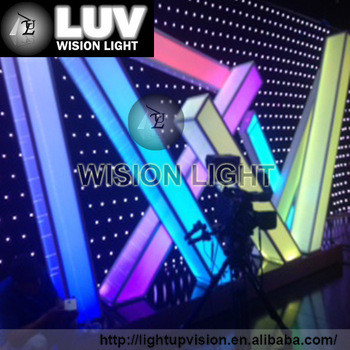 LUV-LVC Stage background flexible indoor vision screen flexible P10 display panel soft video led curtain